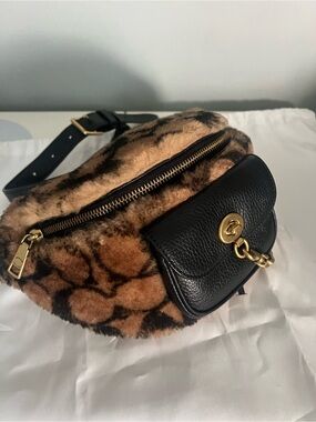 Coach X Jennifer Lopez Chain Belt Bag In Signature Shearling